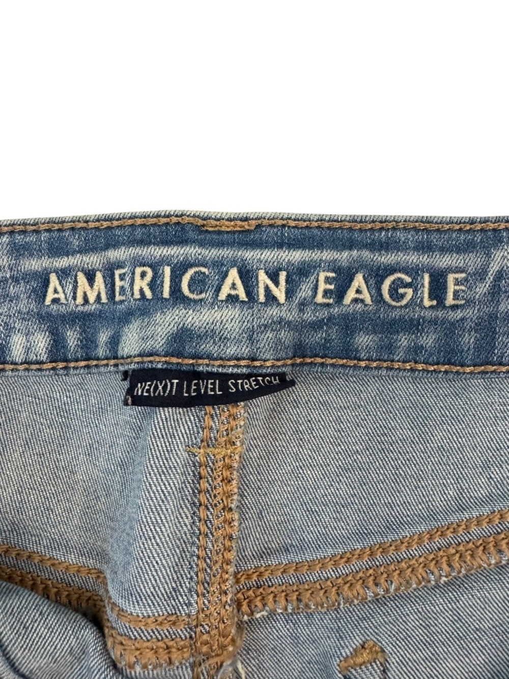 American Eagle Lace Pockets Shortie Denim Short Size 6 - Picture 7 of 12